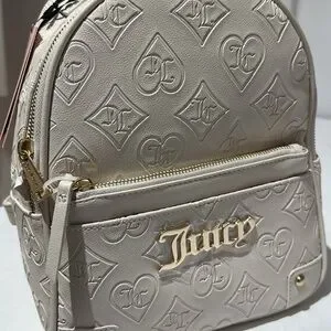 Juicy Couture Cream Backpack with Embossed Logo Design New!! Juicy couture leather cream - Gem main image 2